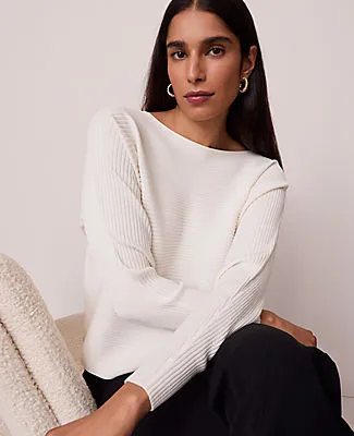 Ann Taylor Ribbed Boatneck Sweater sold by Ann Taylor product image thumbnail 3