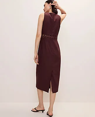 Ann Taylor Petite Halter Sheath Dress in Linen Blend sold by Ann Taylor product image thumbnail 2