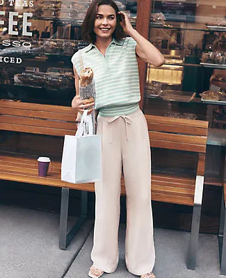 Ann Taylor Weekend Easy Fit Wide-Leg Pant sold by Ann Taylor product image thumbnail 4