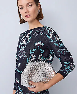 Ann Taylor Floral Jacquard Boatneck Sweater sold by Ann Taylor