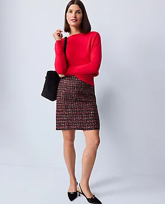 Ann Taylor Sequin Tweed A-Line Skirt sold by Ann Taylor
