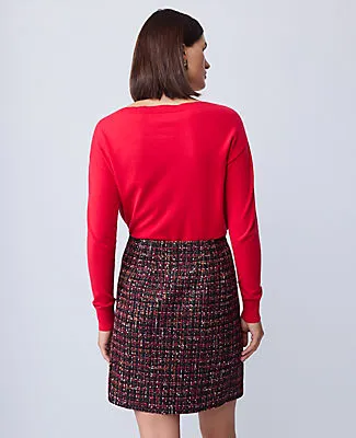 Ann Taylor Sequin Tweed A-Line Skirt sold by Ann Taylor product image thumbnail 3