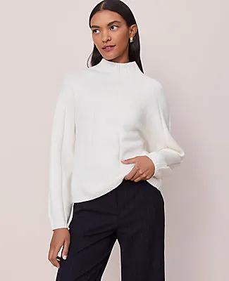 Ann Taylor Contrast Stitch Turtleneck Sweater sold by Ann Taylor