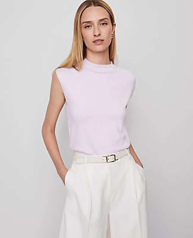 Ann Taylor Refined Mock Neck Sweater Shell Top made by Ann Taylor
