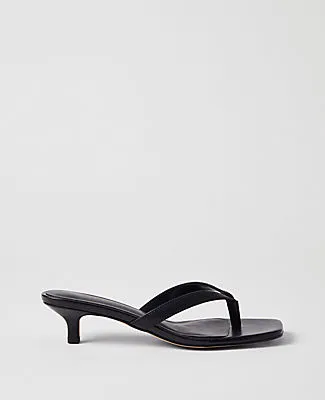Ann Taylor Leather Kitten Heel Sandal sold by Ann Taylor