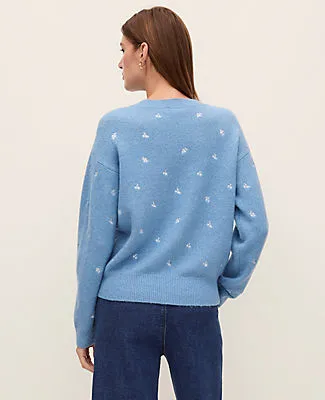 Ann Taylor Weekend Floral Embroidered Sweater sold by Ann Taylor product image thumbnail 2