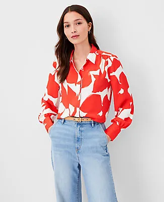Ann Taylor Floral Button Down Shirt sold by Ann Taylor