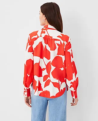Ann Taylor Floral Button Down Shirt sold by Ann Taylor product image thumbnail 2