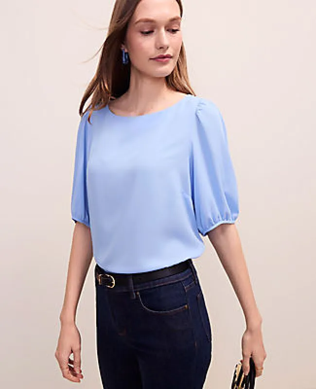 Ann Taylor Boatneck Popover Top made by Ann Taylor