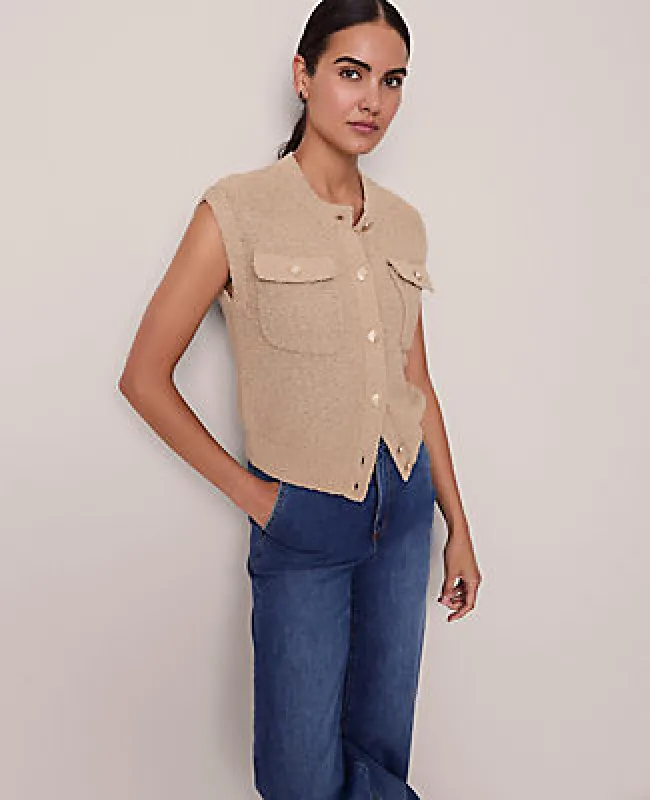 Ann Taylor Bouclé Sweater Vest made by Ann Taylor