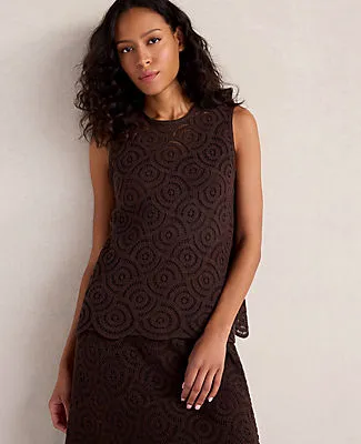 Ann Taylor Haven Well Within Cotton Crochet Scalloped Tank sold by Ann Taylor