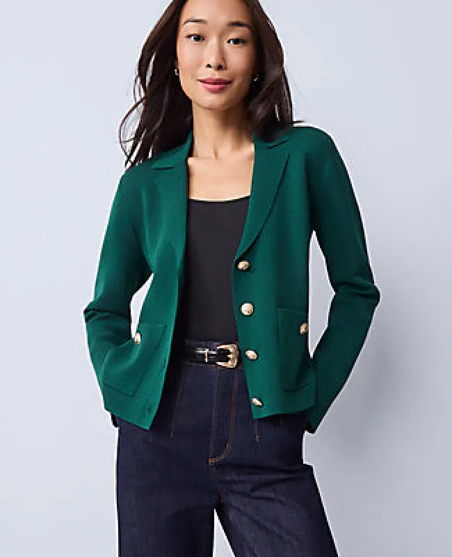 Ann Taylor Petite Collared Sweater Jacket made by Ann Taylor