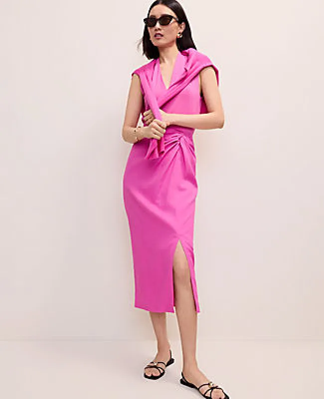 Ann Taylor Knotted Pencil Skirt in Linen Blend made by Ann Taylor