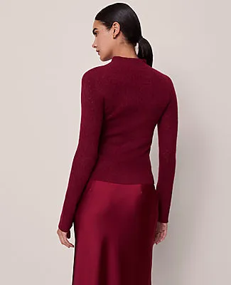 Ann Taylor Pointelle Mock Neck Sweater sold by Ann Taylor product image thumbnail 2