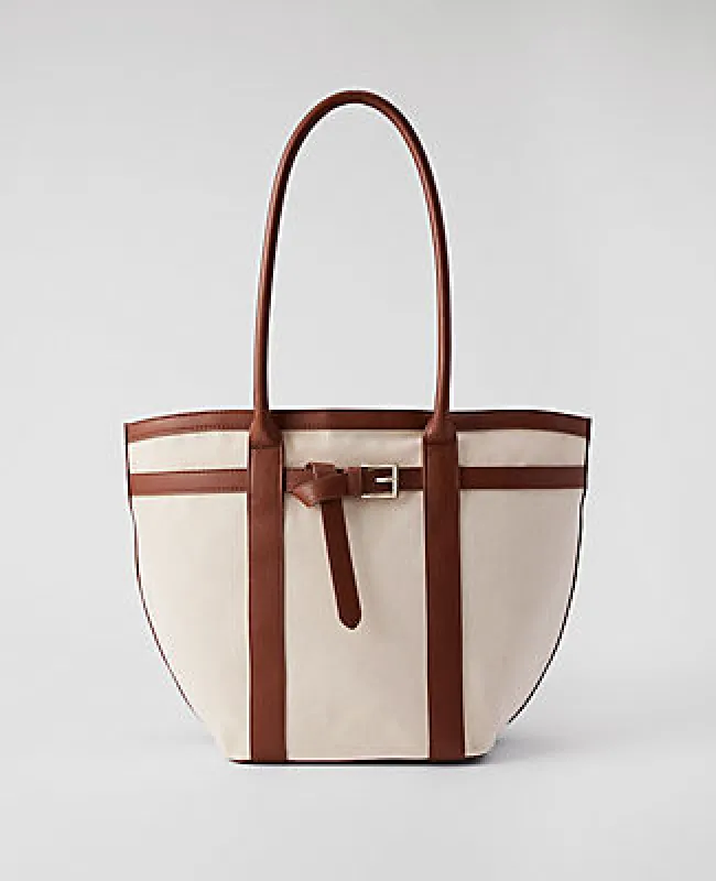 Ann Taylor Belted Canvas Tote made by Ann Taylor