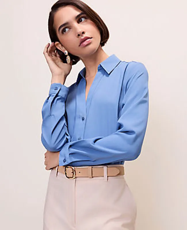 Ann Taylor Satin Essential Shirt made by Ann Taylor