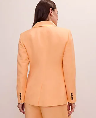 Ann Taylor The Double Breasted Cutaway Blazer in Linen Blend sold by Ann Taylor product image thumbnail 2
