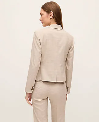 Ann Taylor The Single Button Fitted Blazer in Glen Check sold by Ann Taylor product image thumbnail 2