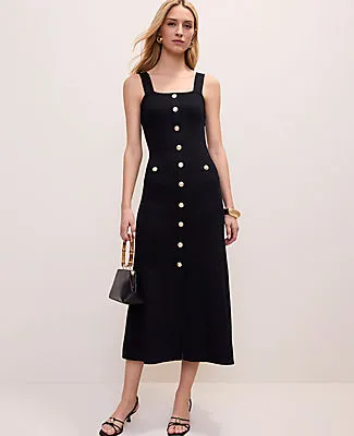 Ann Taylor Ribbed Button Sweater Dress sold by Ann Taylor
