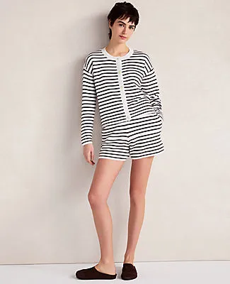 Ann Taylor Haven Well Within Cotton Stripe Sweater Shorts sold by Ann Taylor product image thumbnail 3