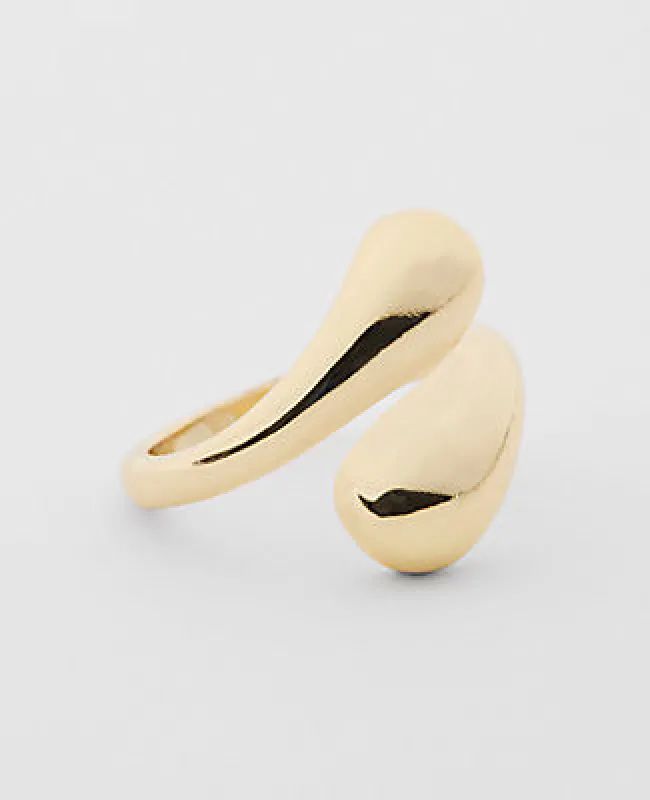 Ann Taylor Metal Teardrop Wrap Ring made by Ann Taylor