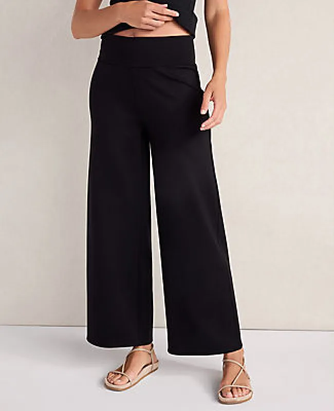 Ann Taylor Haven Well Within Organic Cotton Modal Foldover Wide Leg Pants made by Ann Taylor