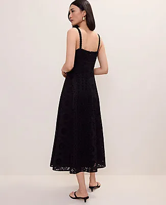 Ann Taylor Petite Studio Eyelet Midi Dress sold by Ann Taylor product image thumbnail 2