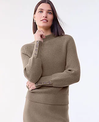 Ann Taylor Ribbed Button Sweater sold by Ann Taylor