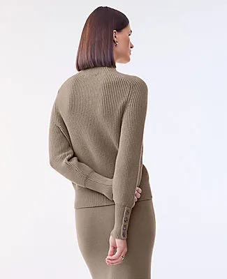 Ann Taylor Ribbed Button Sweater sold by Ann Taylor product image thumbnail 2