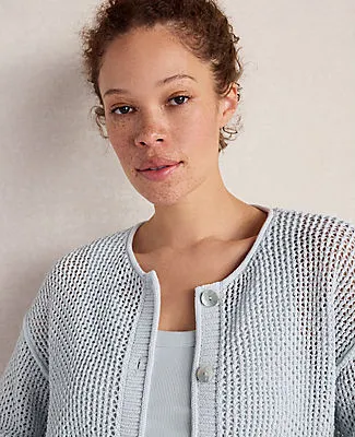 Ann Taylor Haven Well Within Cotton Blend Open Stitch Cardigan sold by Ann Taylor product image thumbnail 2