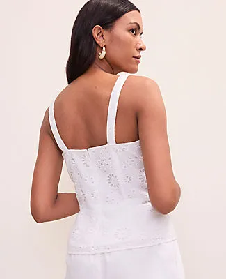Ann Taylor Petite Eyelet Peplum Top sold by Ann Taylor product image thumbnail 2