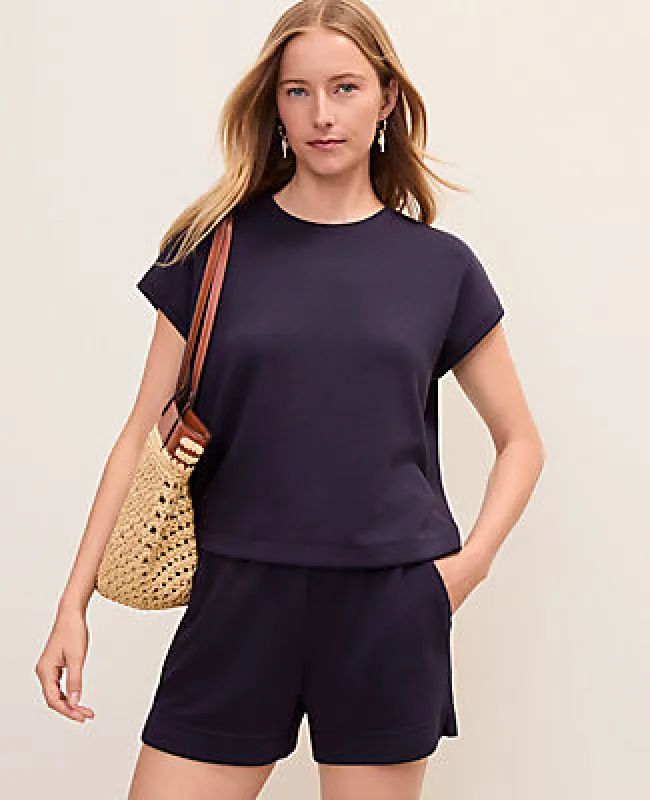 Ann Taylor Weekend Crew Neck Top in CloudPlush made by Ann Taylor