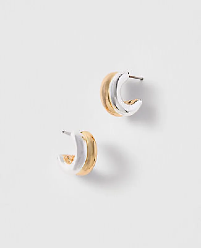Ann Taylor Mixed Metal Mini Hoop Earrings made by Ann Taylor