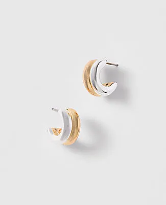 Ann Taylor Mixed Metal Mini Hoop Earrings sold by Ann Taylor