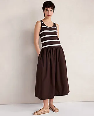 Ann Taylor Haven Well Within Organic Cotton Stripe Midi Dress sold by Ann Taylor product image thumbnail 3