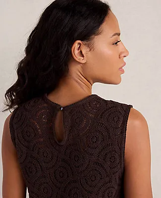 Ann Taylor Haven Well Within Cotton Crochet Scalloped Tank sold by Ann Taylor product image thumbnail 3