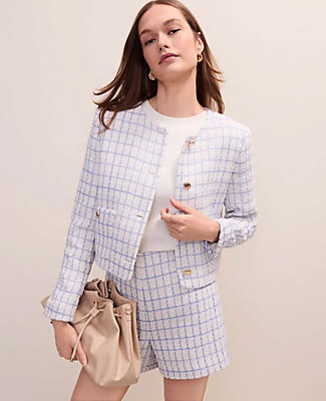Ann Taylor Petite Patch Pocket Jacket in Tweed made by Ann Taylor