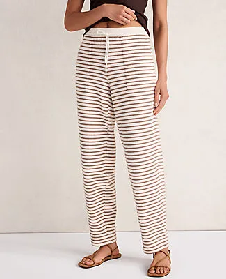 Ann Taylor Haven Well Within Cotton Blend Textured Barrel Leg Pants sold by Ann Taylor