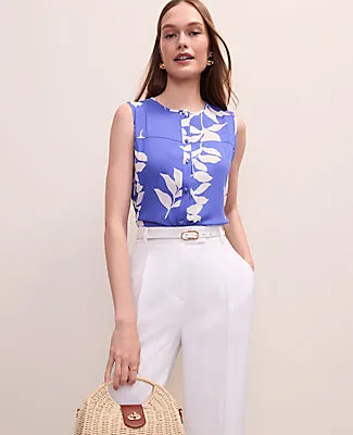 Ann Taylor Floral Mixed Media Top sold by Ann Taylor