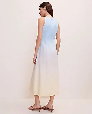 Ann Taylor Petite Weekend Ombré Midi Dress in Linen Blend sold by Ann Taylor product image thumbnail 2
