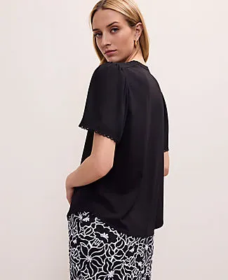Ann Taylor Petite Lace Trim Top sold by Ann Taylor product image thumbnail 2