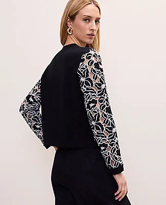 Ann Taylor Mixed Media Cardigan sold by Ann Taylor product image thumbnail 2