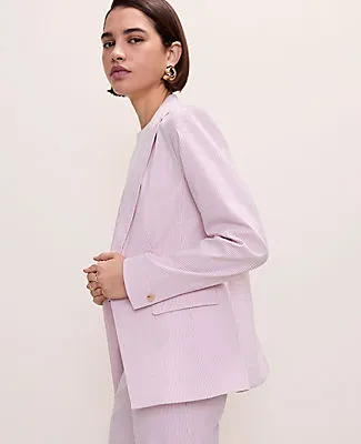 Ann Taylor The Single Button Blazer in Seersucker sold by Ann Taylor