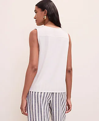 Ann Taylor Mixed Media Button Down Top sold by Ann Taylor product image thumbnail 2