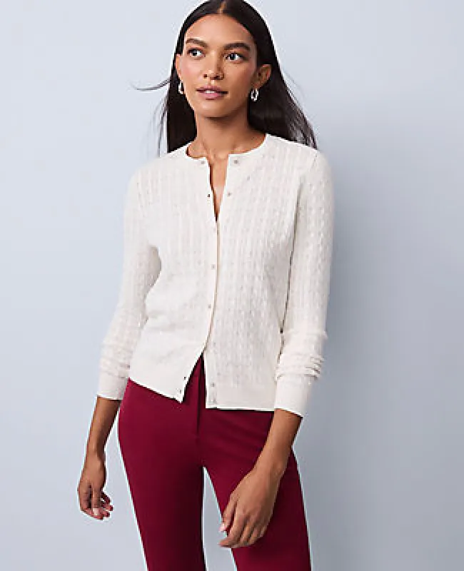 Ann Taylor Cable Stitch Ann Cardigan made by Ann Taylor
