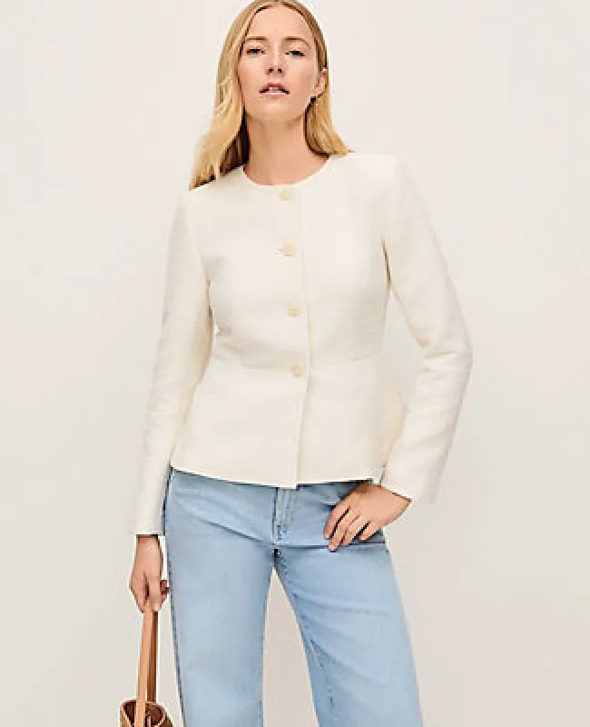 Ann Taylor Petite Tweed Peplum Jacket made by Ann Taylor