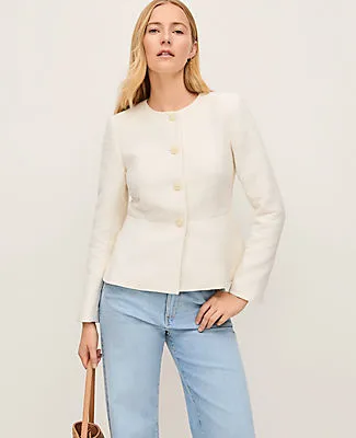Ann Taylor Petite Tweed Peplum Jacket sold by Ann Taylor