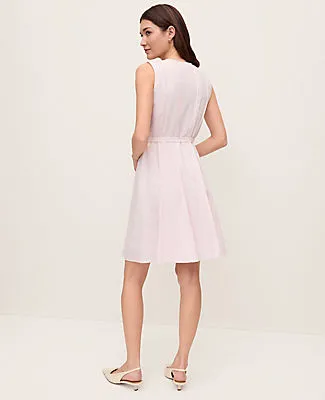 Ann Taylor Petite Belted Crew Neck Flare Dress sold by Ann Taylor product image thumbnail 2