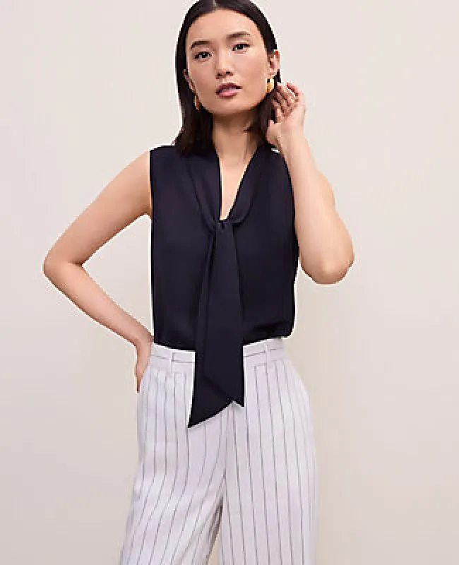 Ann Taylor Bow Neck Shell Top made by Ann Taylor