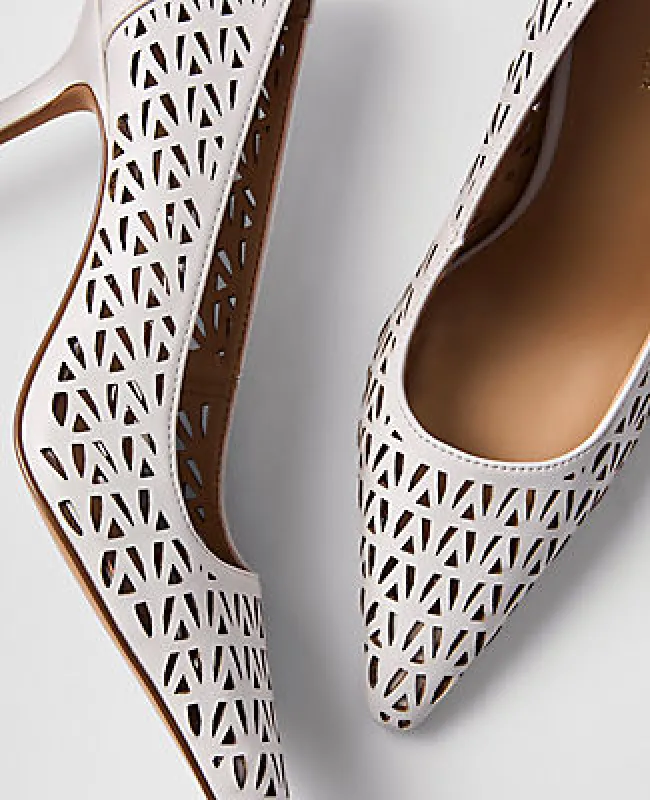 Ann Taylor Pointy Toe Perforated Pump made by Ann Taylor